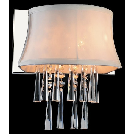Cwi Lighting One Light Wall Sconce With Chrome Finish 5532W9C-1 (Off White)